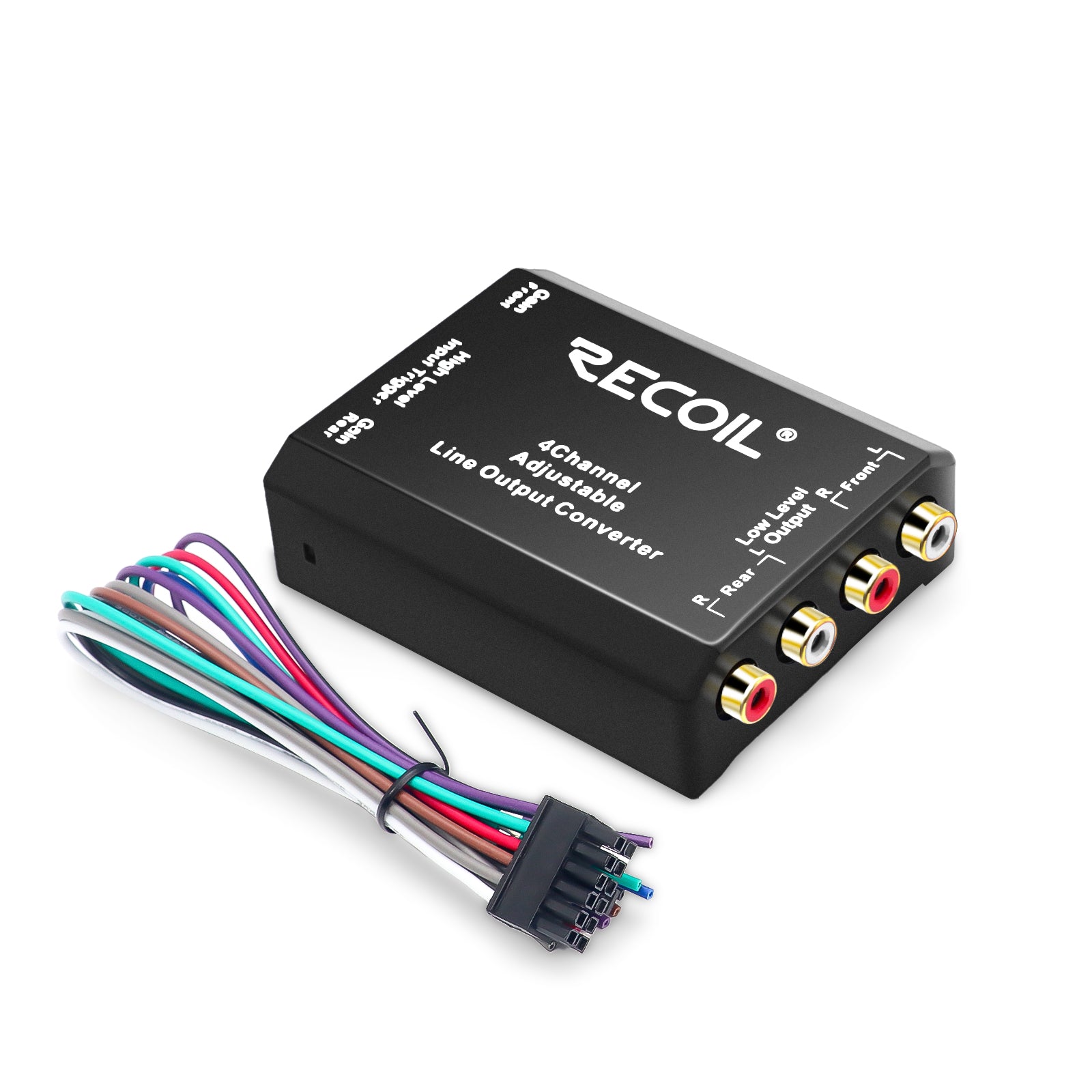 LOC4 - Four Channel Speaker Cable to RCA Adjustable Line Output Converter with Remote Turn On