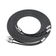 XI217 - Echo Max Series Premium 99.99% Oxygen Free Copper 17ft 2-channel RCA Audio Interconnects Cable, with Machined Brass Connectors & Braided Nylon Jacket