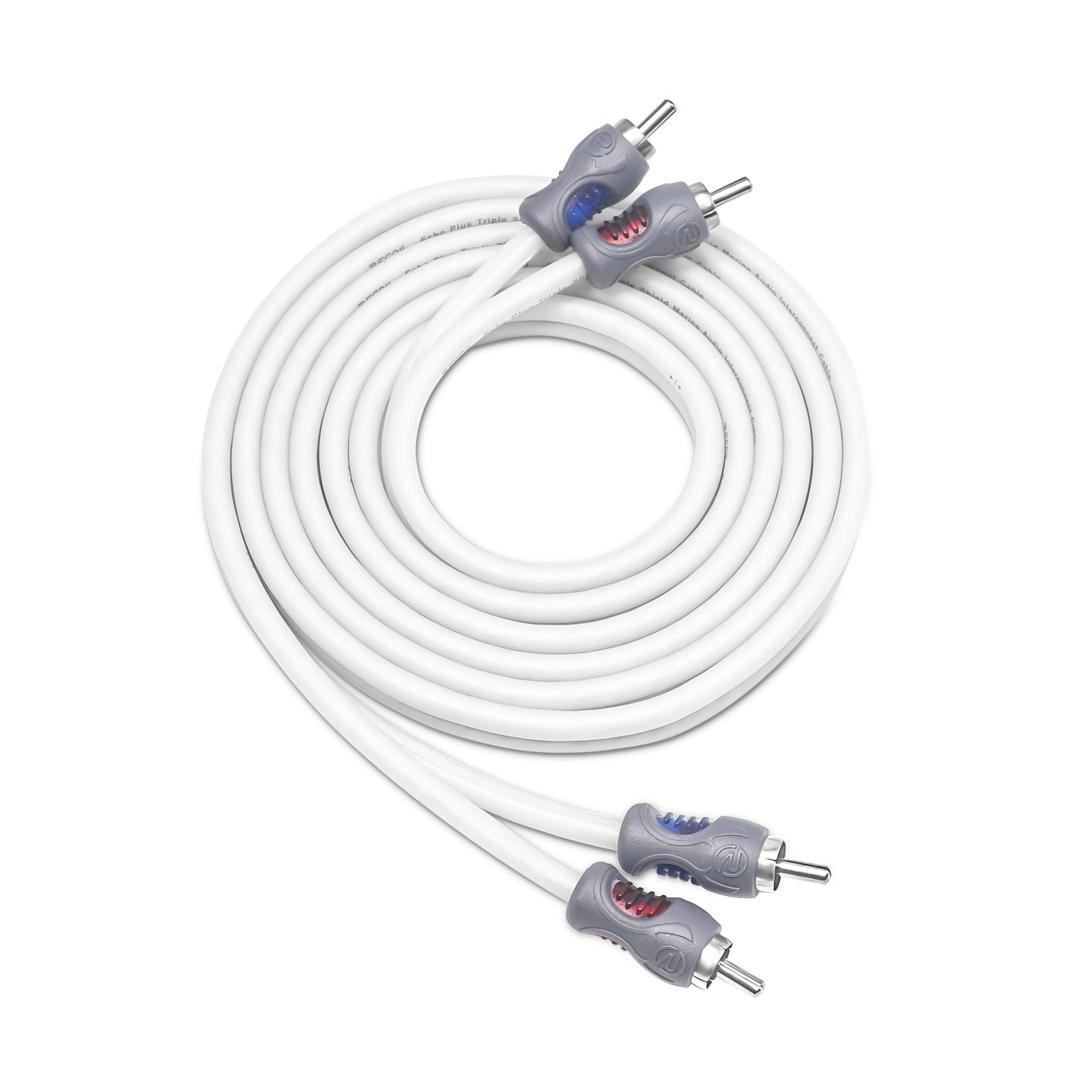 RMI26 - Echo Plus Series Tinned Oxygen Free Copper 2-channel 6ft RCA Audio Interconnecte, Motorcycle & Utv/atv Audio, Triple-shielded with Noise Rejection for Tough Environment