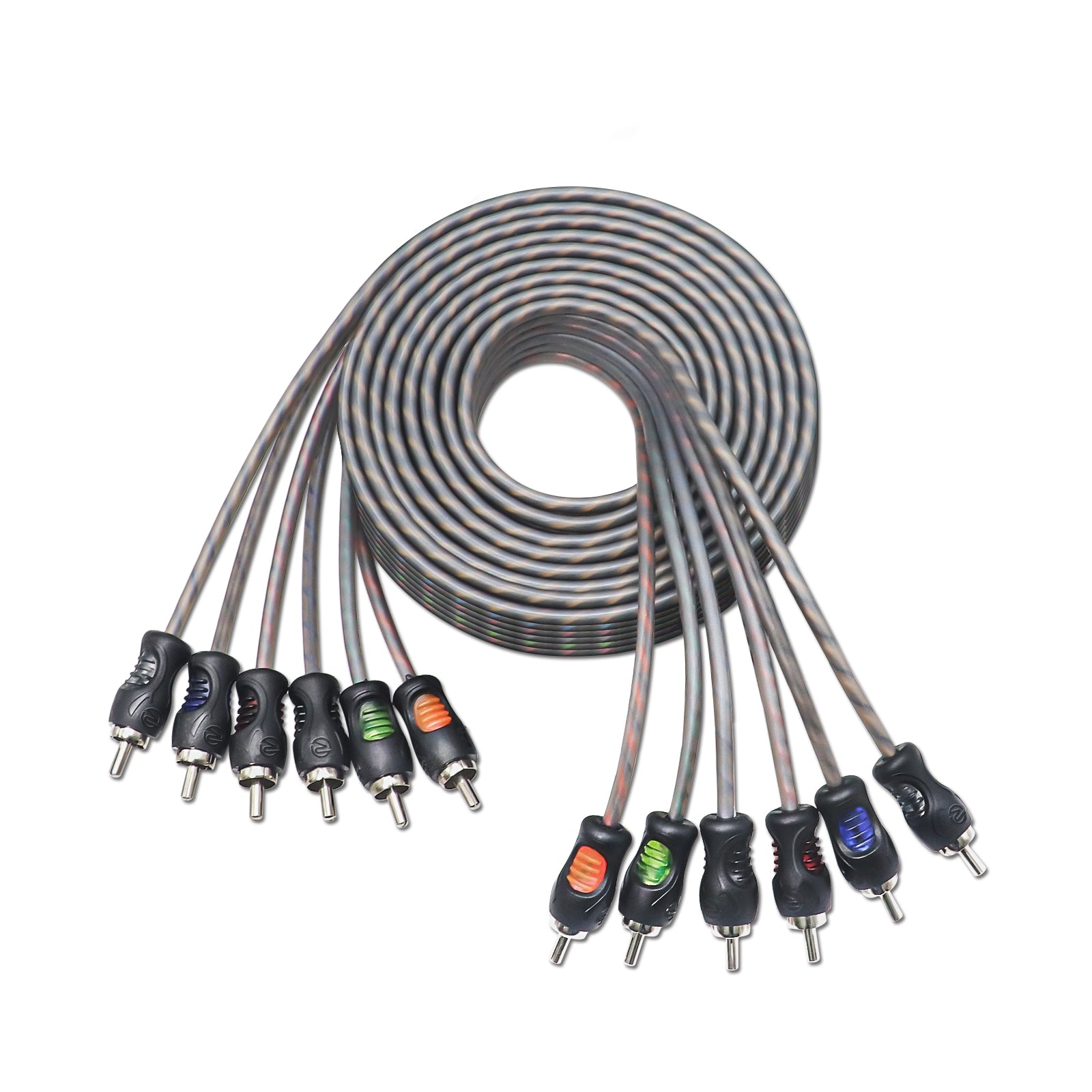 RCI612 - 100% Oxygen Free Copper 12ft 6-channel RCA Audio Cable, Twisted Pair with Noise Reduction