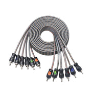 RCI612 - 100% Oxygen Free Copper 12ft 6-channel RCA Audio Cable, Twisted Pair with Noise Reduction