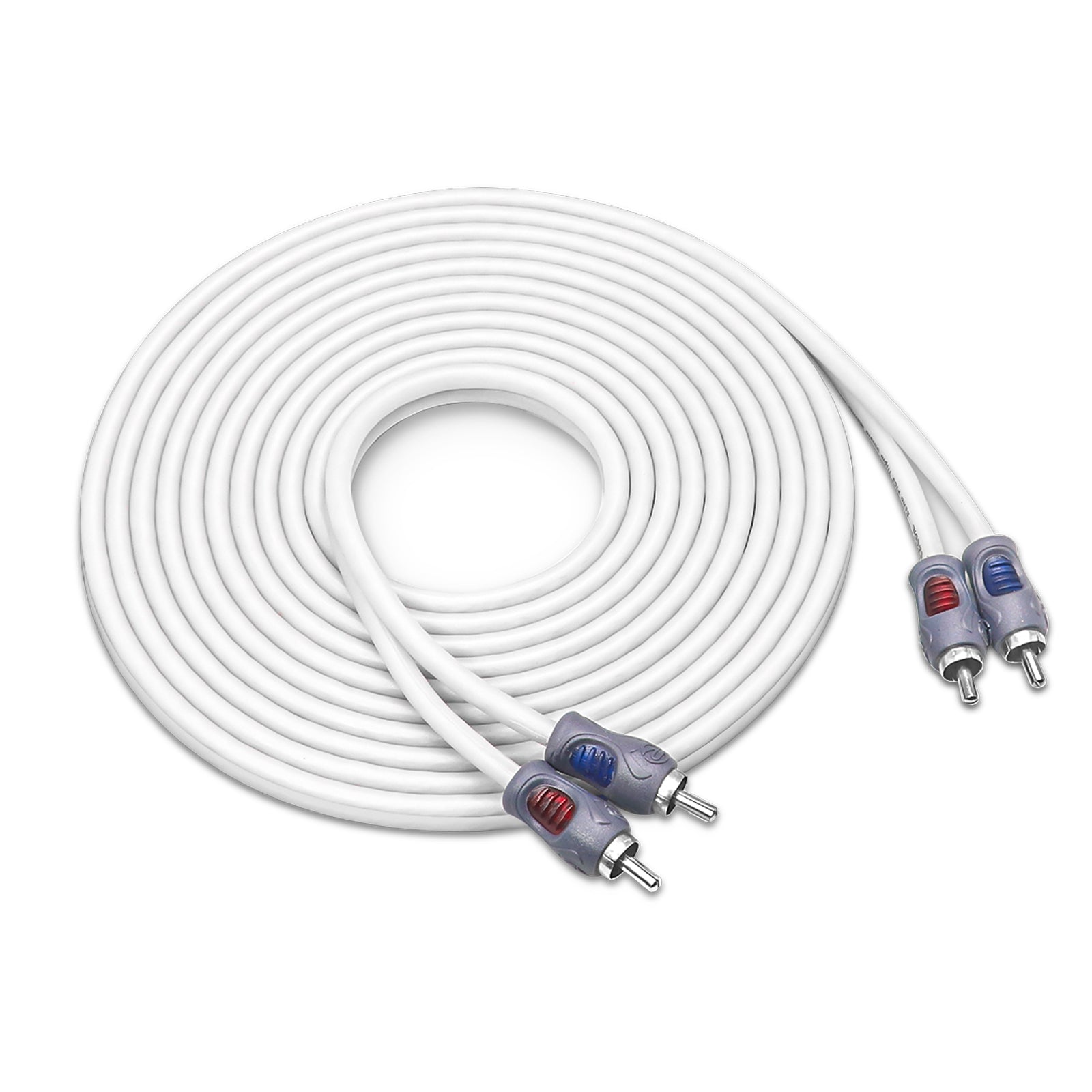 RMI217 - Echo Plus Series Tinned Oxygen Free Copper 2-channel 17ft RCA Audio Interconnects Cable for High-end Car Audio, Marine, Motorcycle & Utv/atv Audio, Triple-shielded with Noise Rejection for Tough Environment