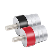 BTA6 - Battery Terminal Adaptor M6 Screw to Sae Top Posts, Solid Brass, Marine-grade Satin Chrome Finish, Positive & Negative Pair