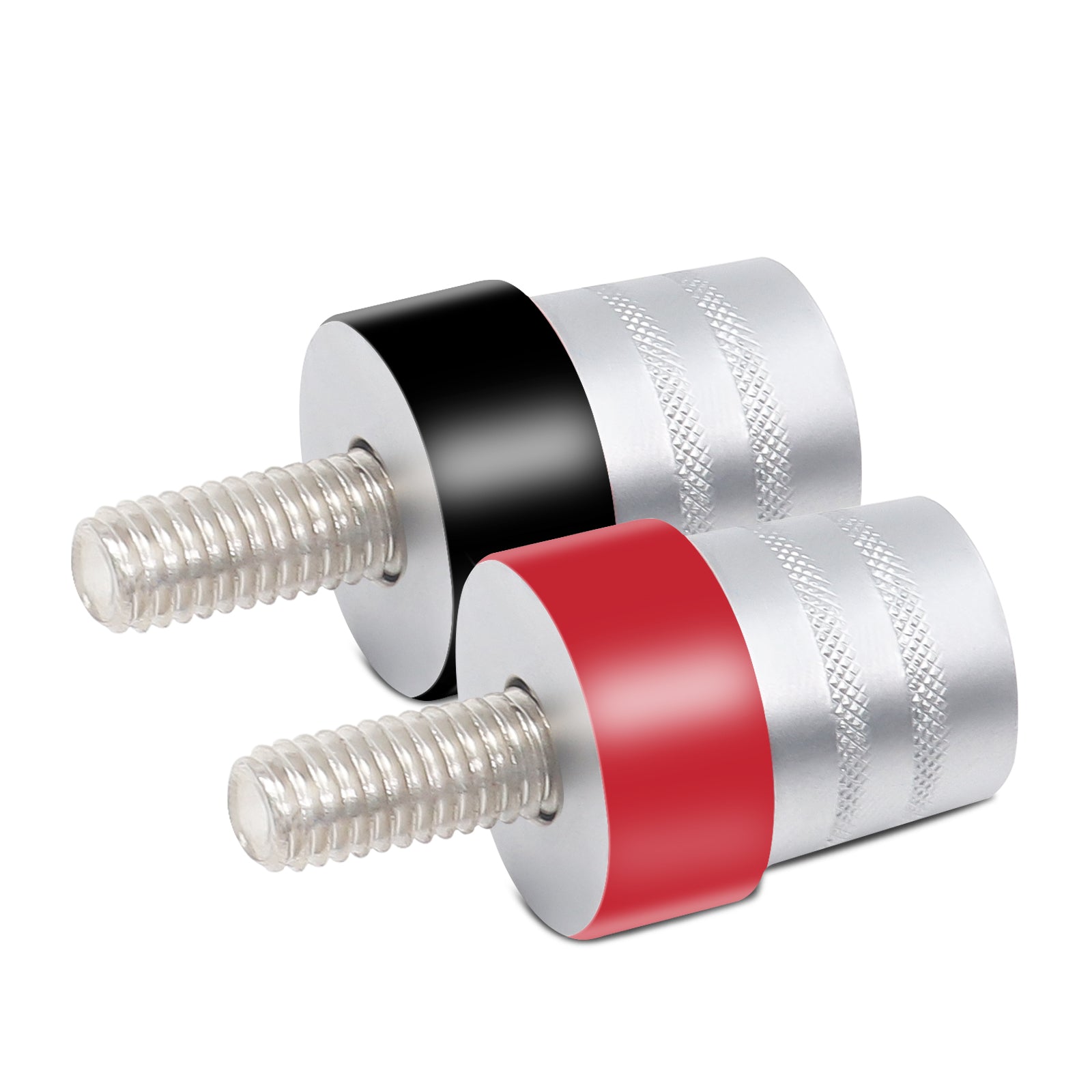 BTA8 - Battery Terminal Adaptor M8 Screw to Sae Top Posts, Solid Brass, Marine-grade Satin Chrome Finish, Positive & Negative Pair