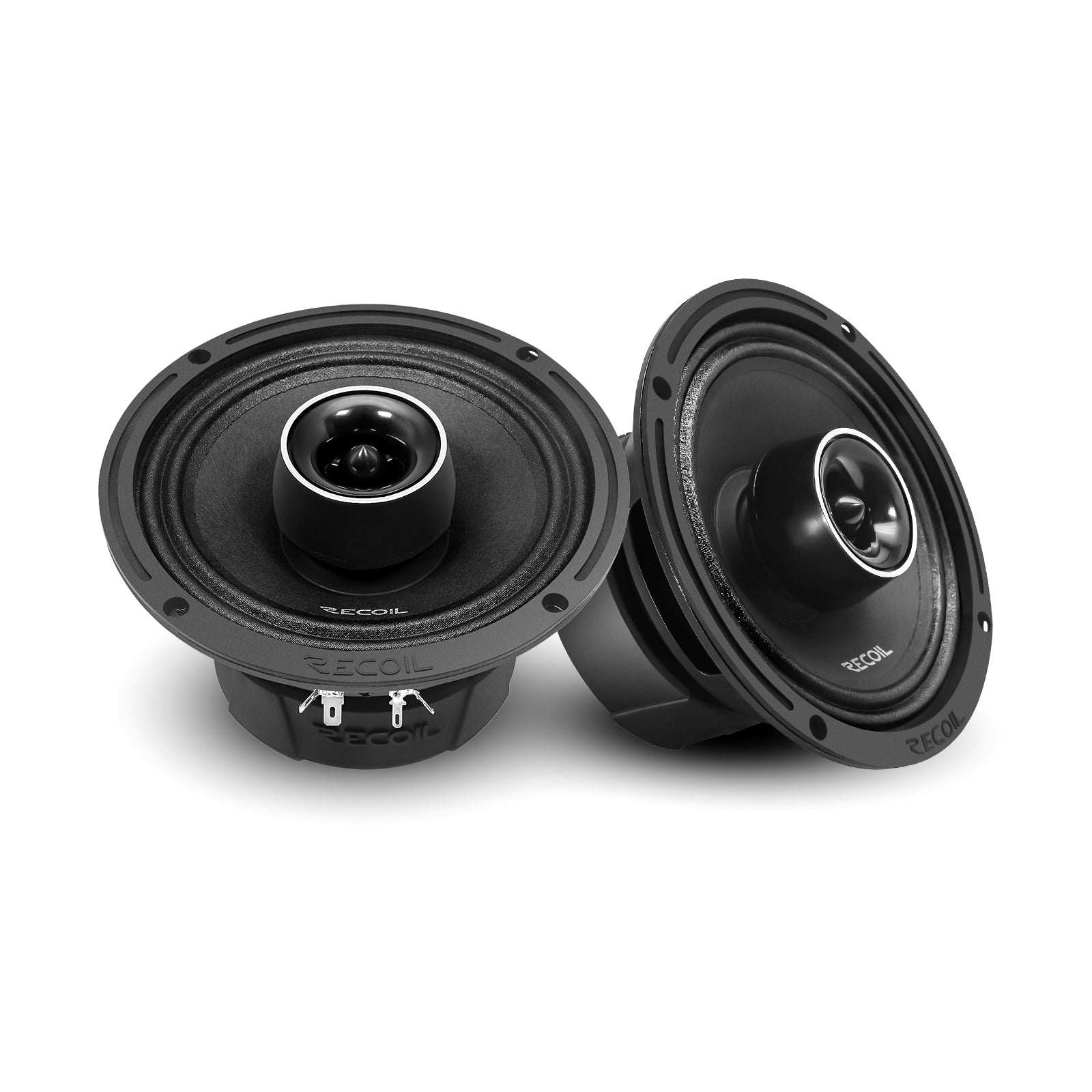 MX65 - Pair 6.5-inch 2-way Pro Audio Midrange Coaxial Speakers with Built-in Bullet Tweeters, Water Resistant, Grills Included