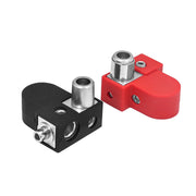 BTO - Solid Brass Positive/negative Battery Terminals with Adaptor Collars, 1x0/2/4 Gauge & 1x4/8 Gauge Outputs, Top-mounted or Side-mounted Power Ring Provision and Oem Post Adapter