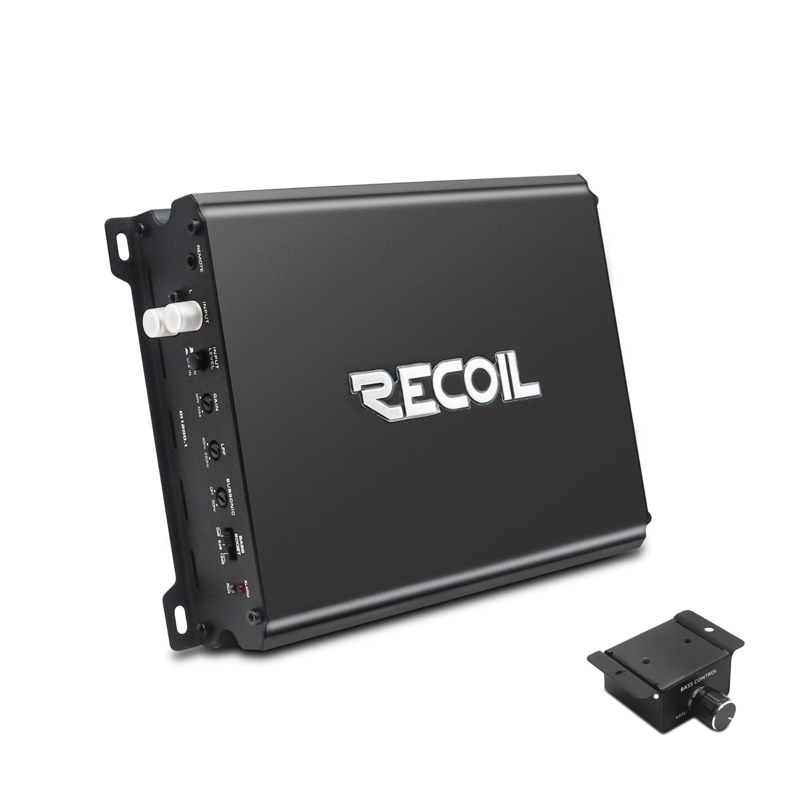 DI1200.1 - Class-D Car Audio Mono-block Subwoofer Amplifier, 2400 Watts Max Power, 2/4 OHM Stable, Mosfet Power Supply, Remote Bass Knob Included