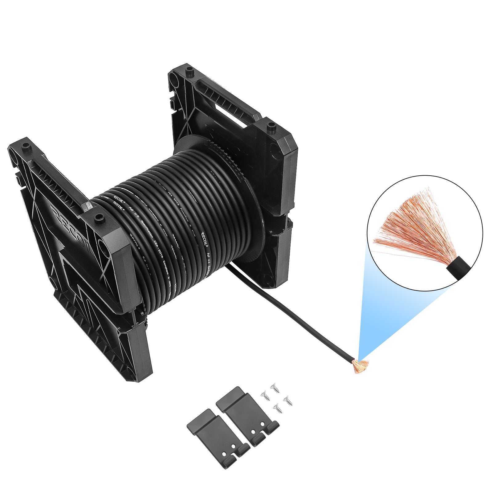 PG10-250 - Premium True Spec 10 Gauge Ground Wire, 99.9% Oxygen-free Pure Copper , Flexible Soft Touch Black PVC Jacket (250 Feet/spool)