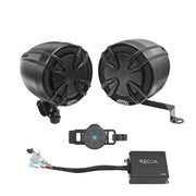 R3B-P - Complete Pair Bluetooth Speakers System, Super Loud 3” Speakers, 360 Watts Class-D Amplifier with Built-in Bluetooth, Waterproof Wireless Remote, Great for Use with ATV, Motorcycle, Golf Cart & 12 Volt Vehicles