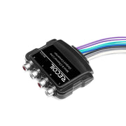 MLOC4 - 4-channel Smart Micro Line Output Converter with 10v Output and 12v Remote Turn-on Trigger and 60 OHM Load Impedance