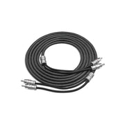 XI29 - Echo Max Series Premium 99.99% Oxygen Free Copper 9ft 2-channel RCA Audio Interconnects Cable, with Machined Brass Connectors & Braided Nylon Jacket