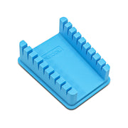 SWSL - 9 Slots Silicone Wire Harness Soldering Holder, Wire Leads Clamp Stand with Neo Magnets Base, Holds 30awg to 12awg Wires, High Temperature Silicone, One Piece