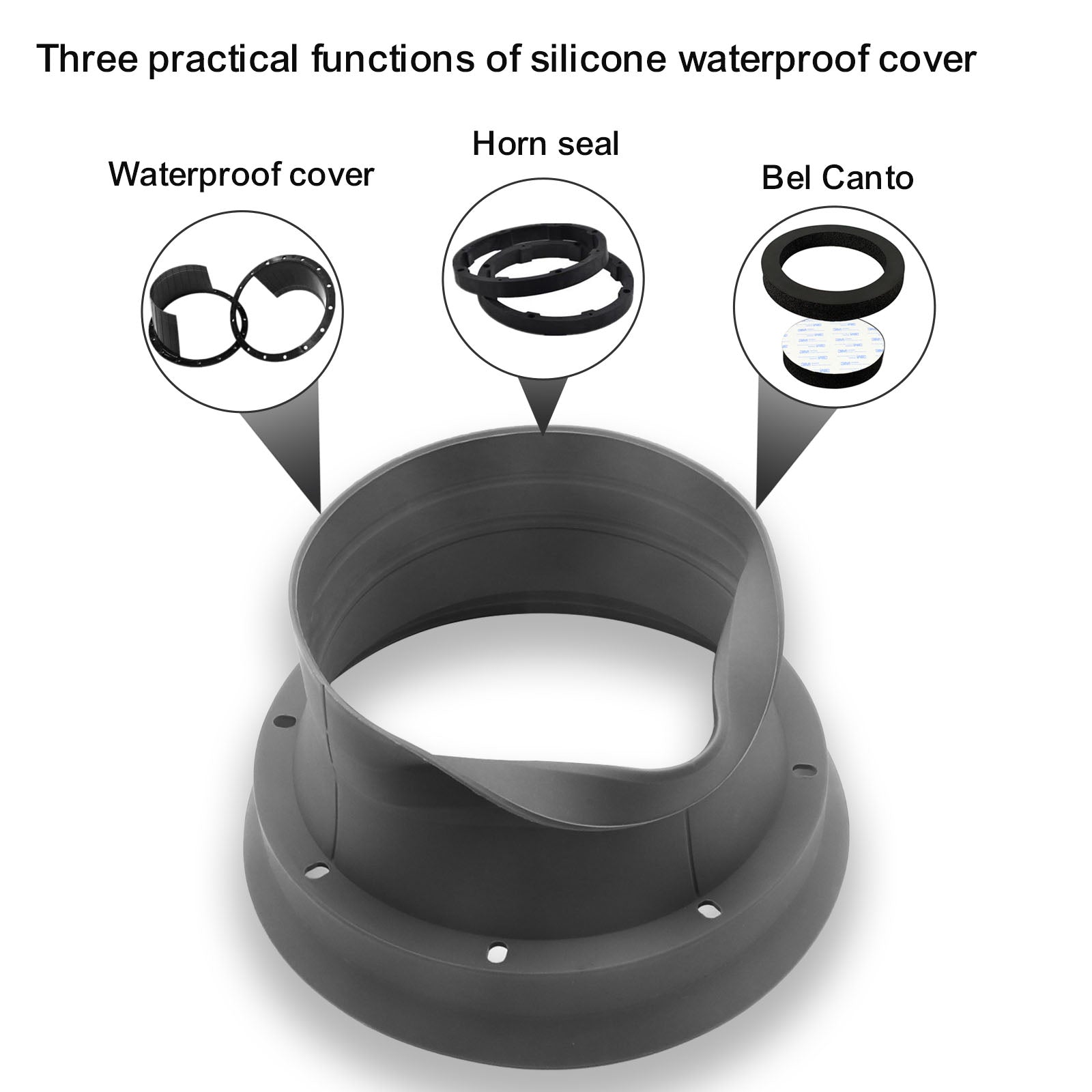 SPB65 - Foldable Silicone Speaker Baffle Kits for 6.5" Speakers