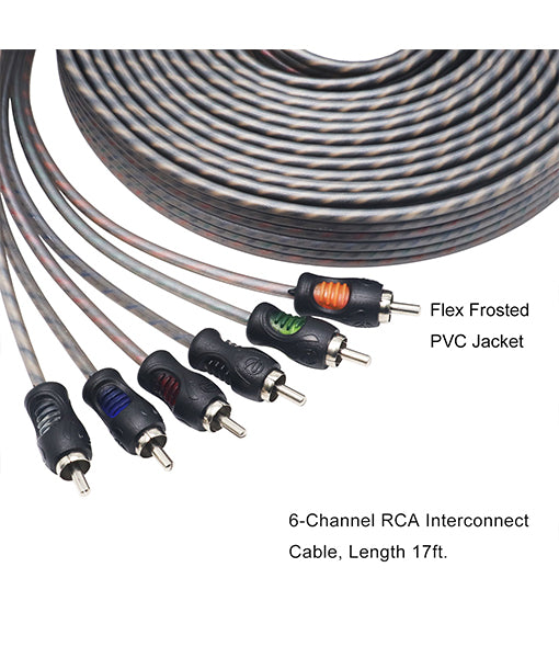 RCI617 - Echo Series 17ft 6-channel Twisted Pair OFC RCA Cable