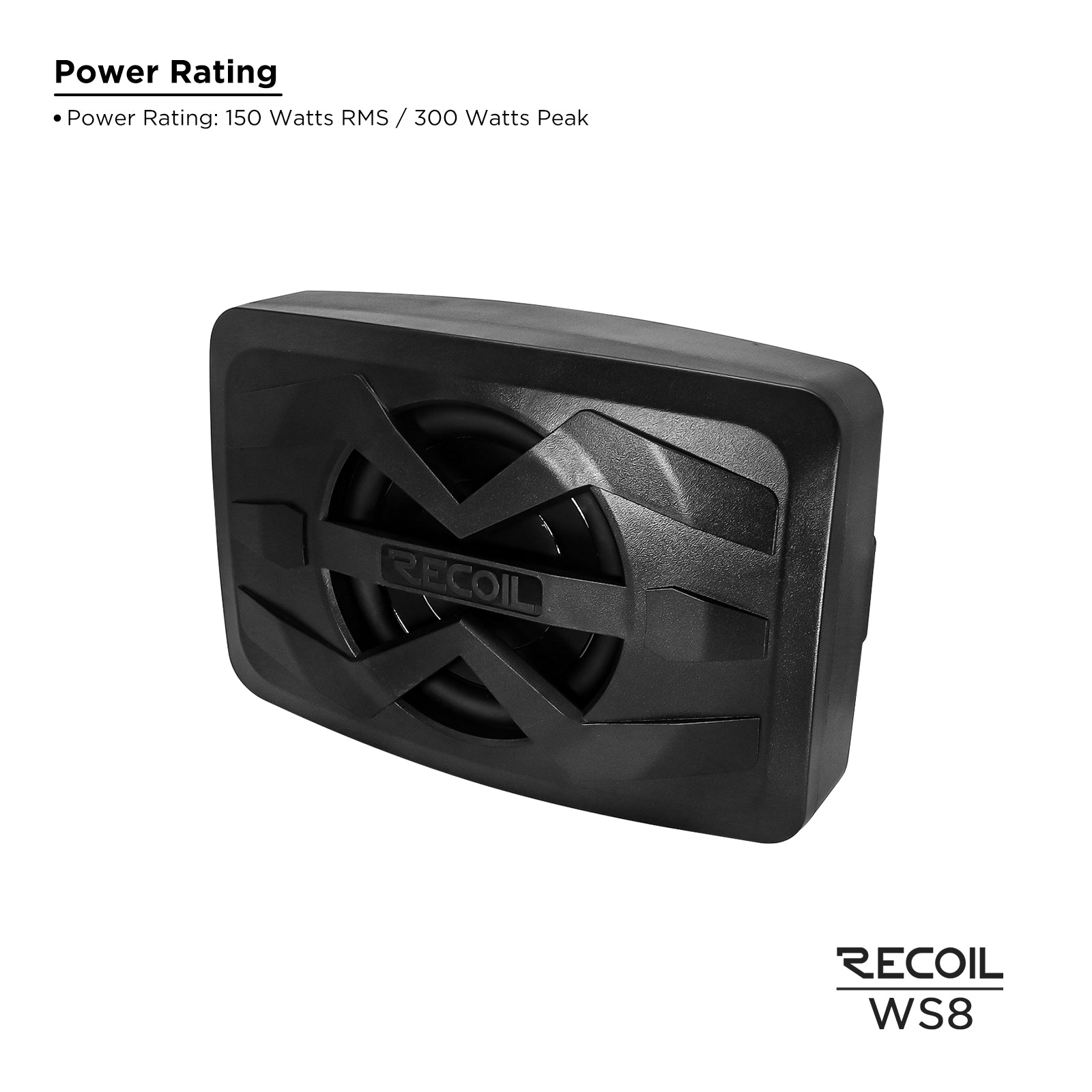 WS8 - Waterproof Passive 8” Subwoofer with 8” Passive Radiator - Ideal for UTV, ATV, Golf Cart, Boat, Off-road Motorsports
