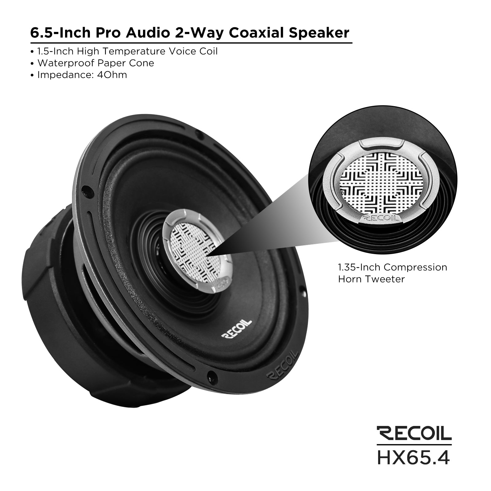 HX65.4 - Pro Audio Coaxial Speaker