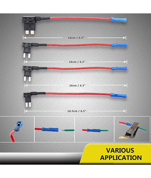 FTK12 - Recoil 4 Types 12v Add-a-circuit Adapter & Fuse Kit (12 Pack)