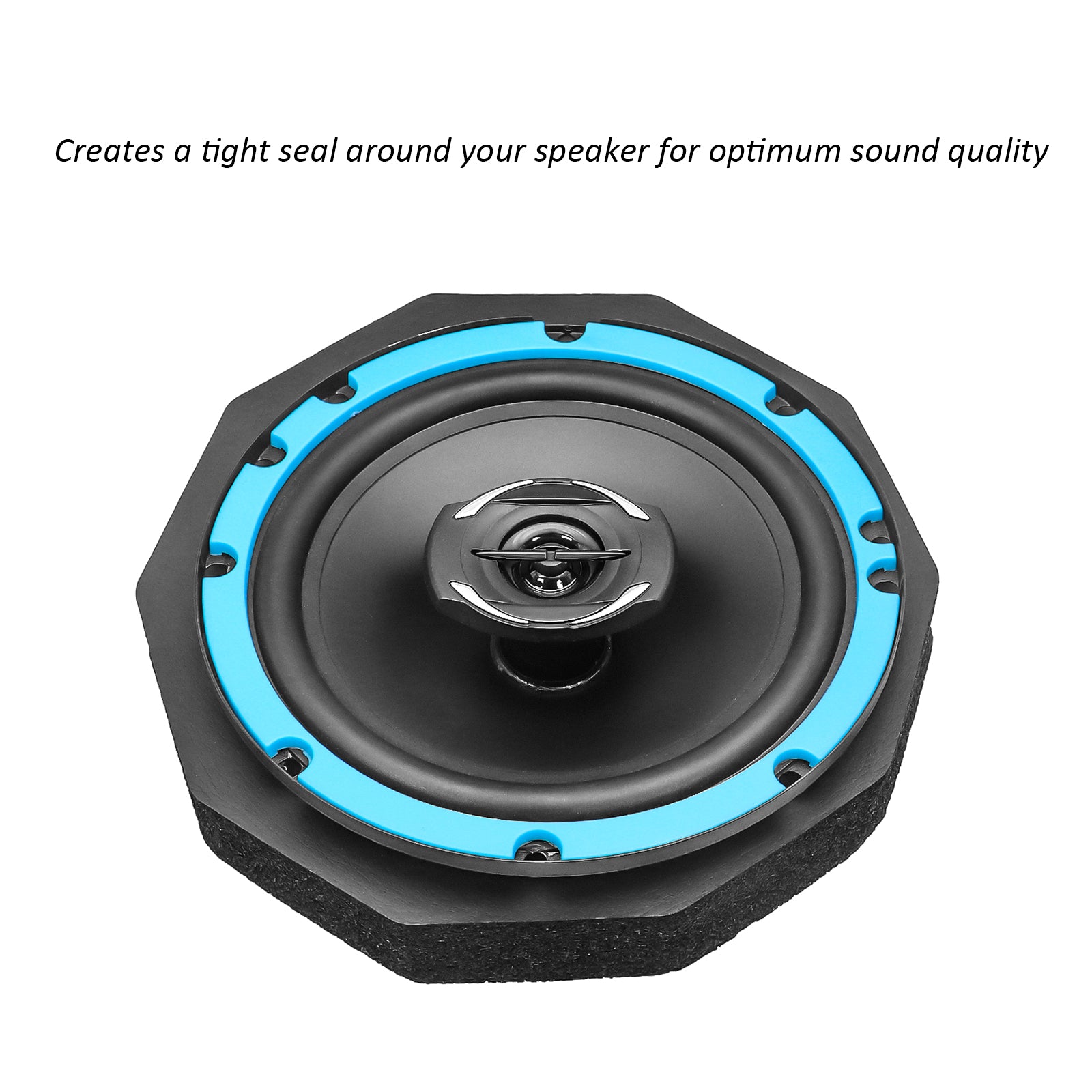 FSR65 - 2pc Foam Speaker Ring Kit for 6.5" Drivers with Egg Crate Foam Base