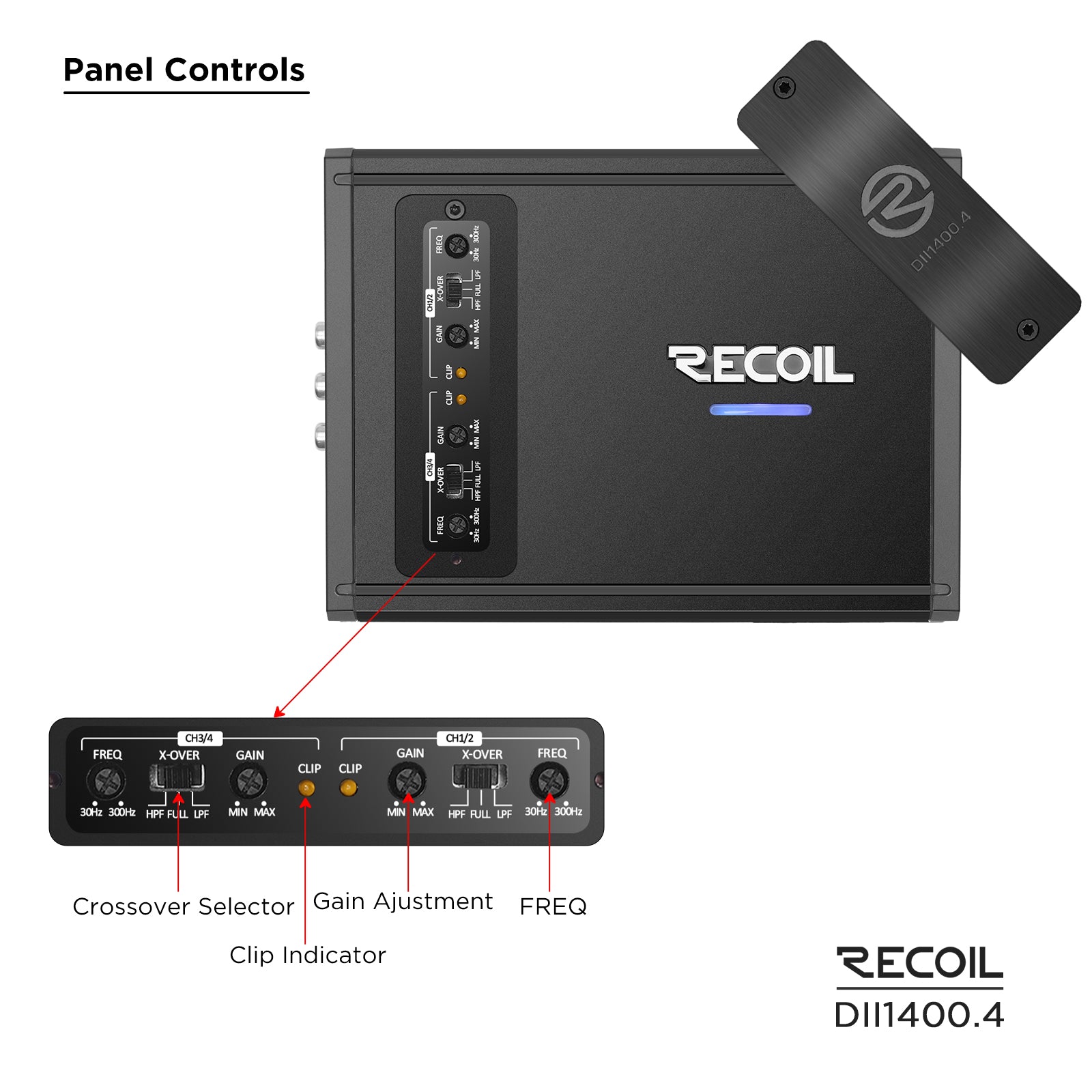 DII1400.4 - 1400 Watts Class-D 4-channel Amplifier