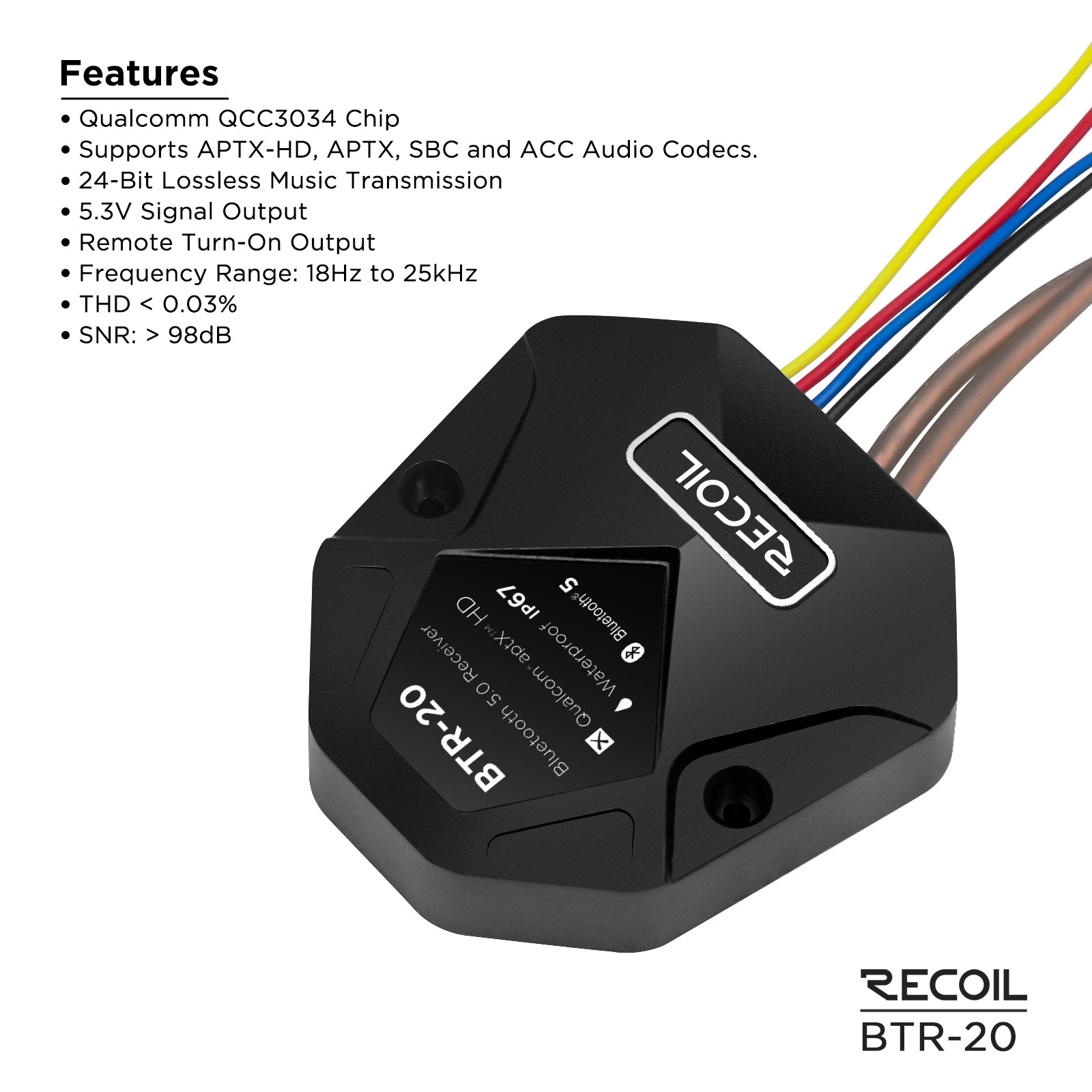 BTR20 - Waterproof Bluetooth Receiver