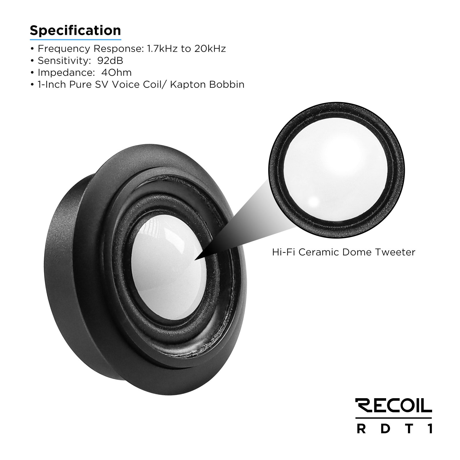RDT1 - Echo Pro Series Ceramic Dome Tweeter