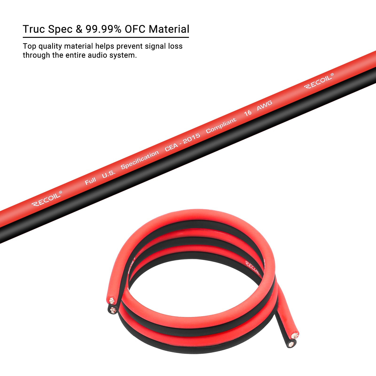 SW16-300 - Premium True Spec 16 Gauge Speaker Wire 99.9% Oxygen-free Pure Copper – Super Flexible Jacket (300 Feet/spool)