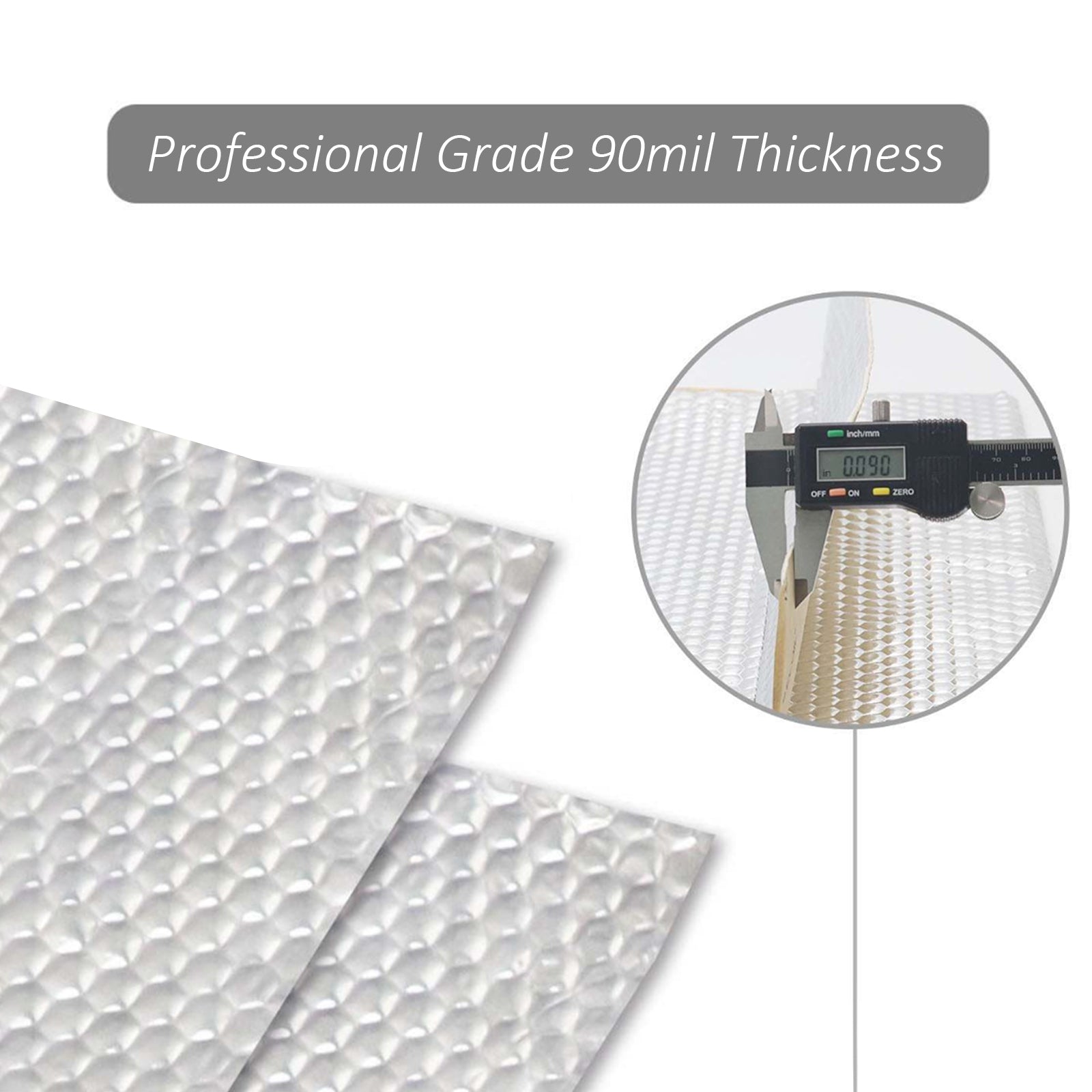 DMSR65 - Foam Speaker Ring Kit for 6.5” Speakers with Egg Crate Foam Base Pair and Sound Damping Speaker Kit Two 10” X 10” Pieces