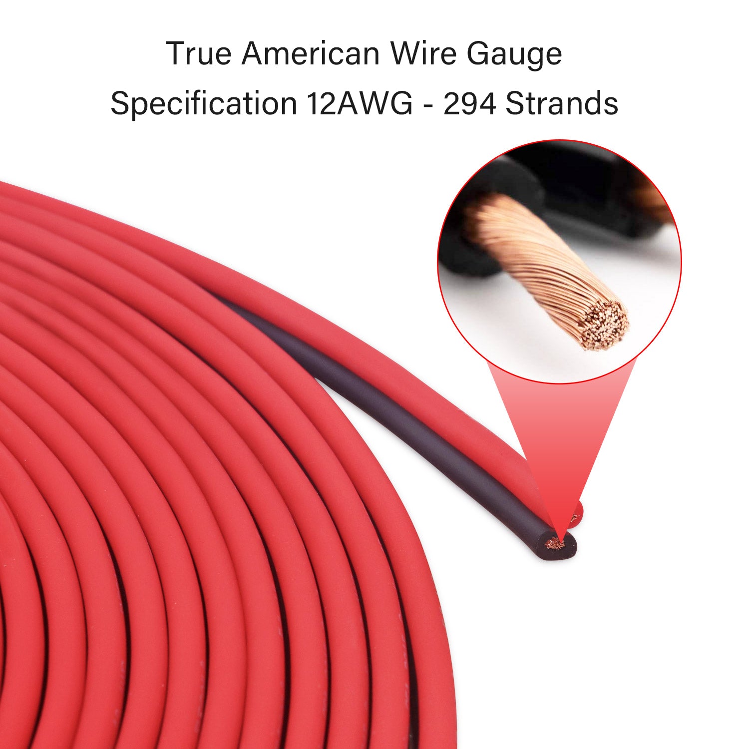 RS12 - 50 True Spec (CCA) 12 Gauge Speaker Wire Cable