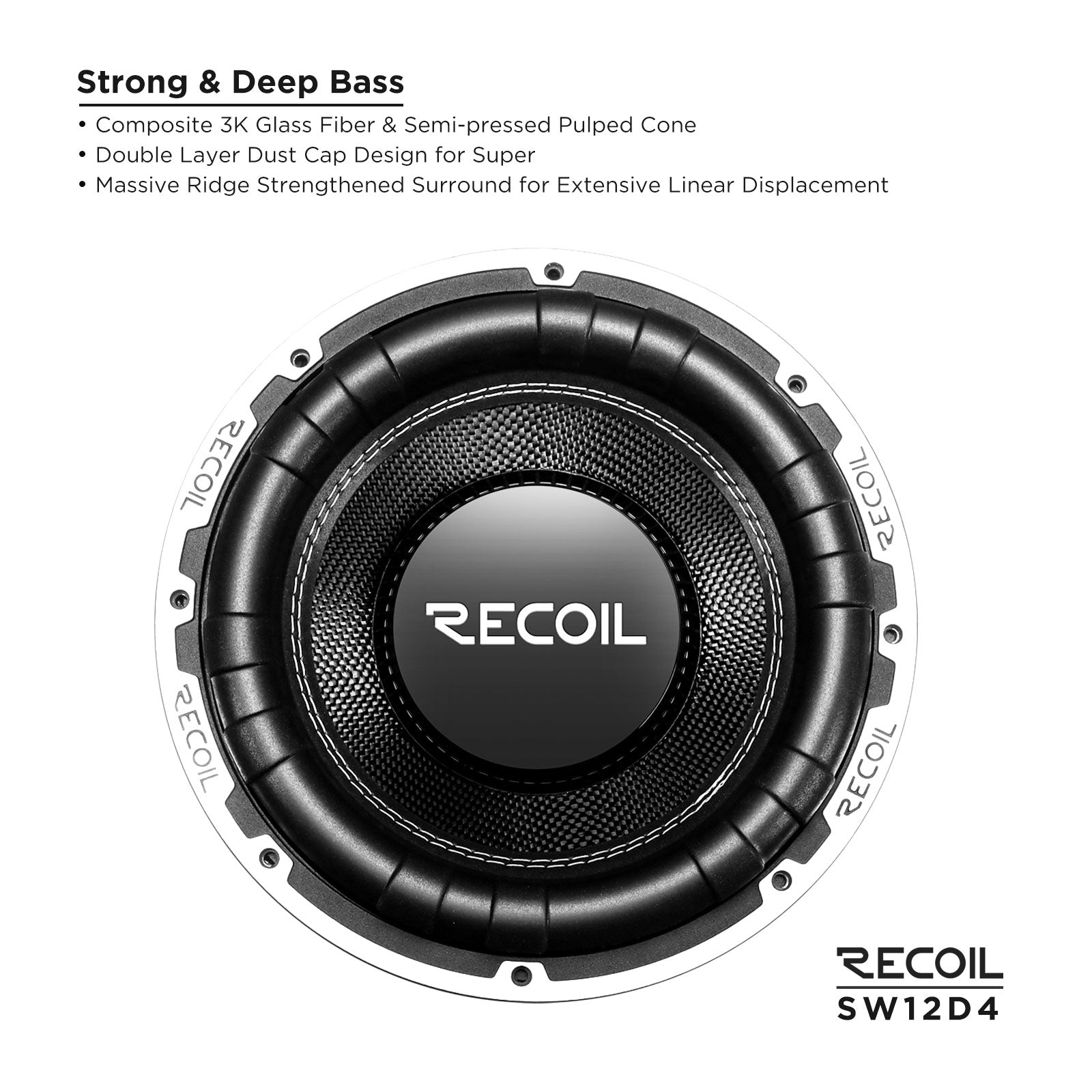 SW12D4 - 12-inch Dual 4-ohm Subwoofer