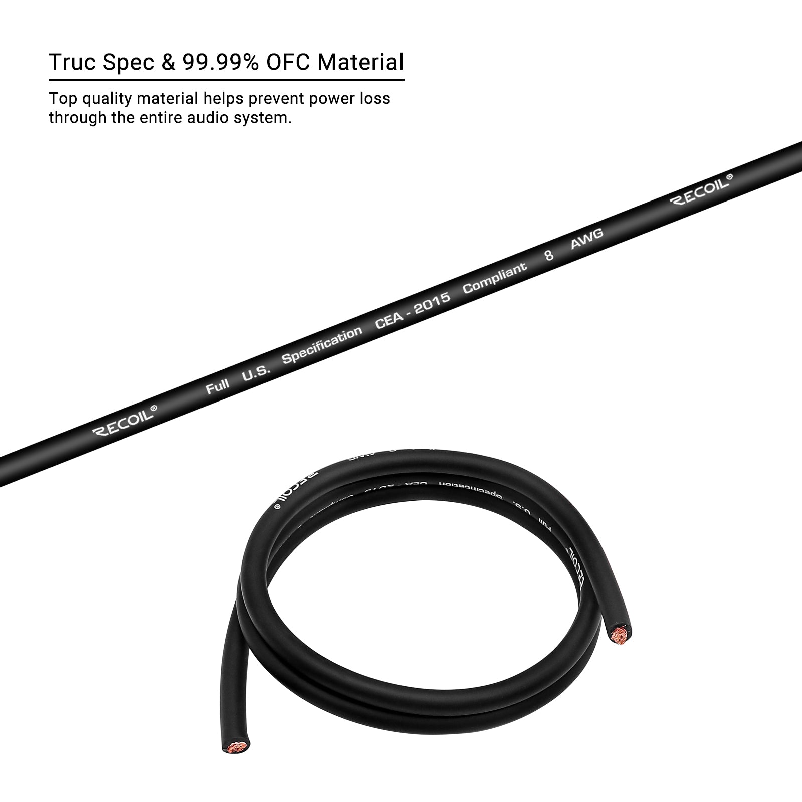 PG8-150 - Premium True Spec 8 Gauge Ground Wire, 99.9% Oxygen-free Pure Copper , Flexible Soft Touch Black PVC Jacket (150 Feet/spool)