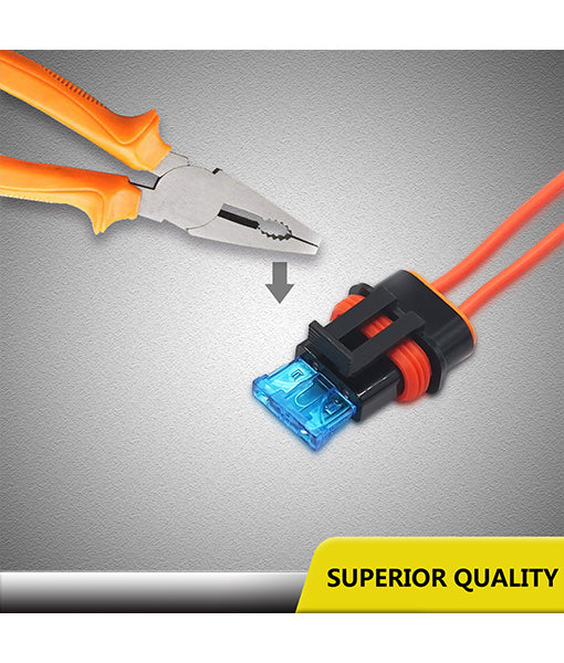 WFH16-2 - Weatherproof Ato/atc Fuse Holder with Cover, with 10a and 15a Fuses (2 Pack)