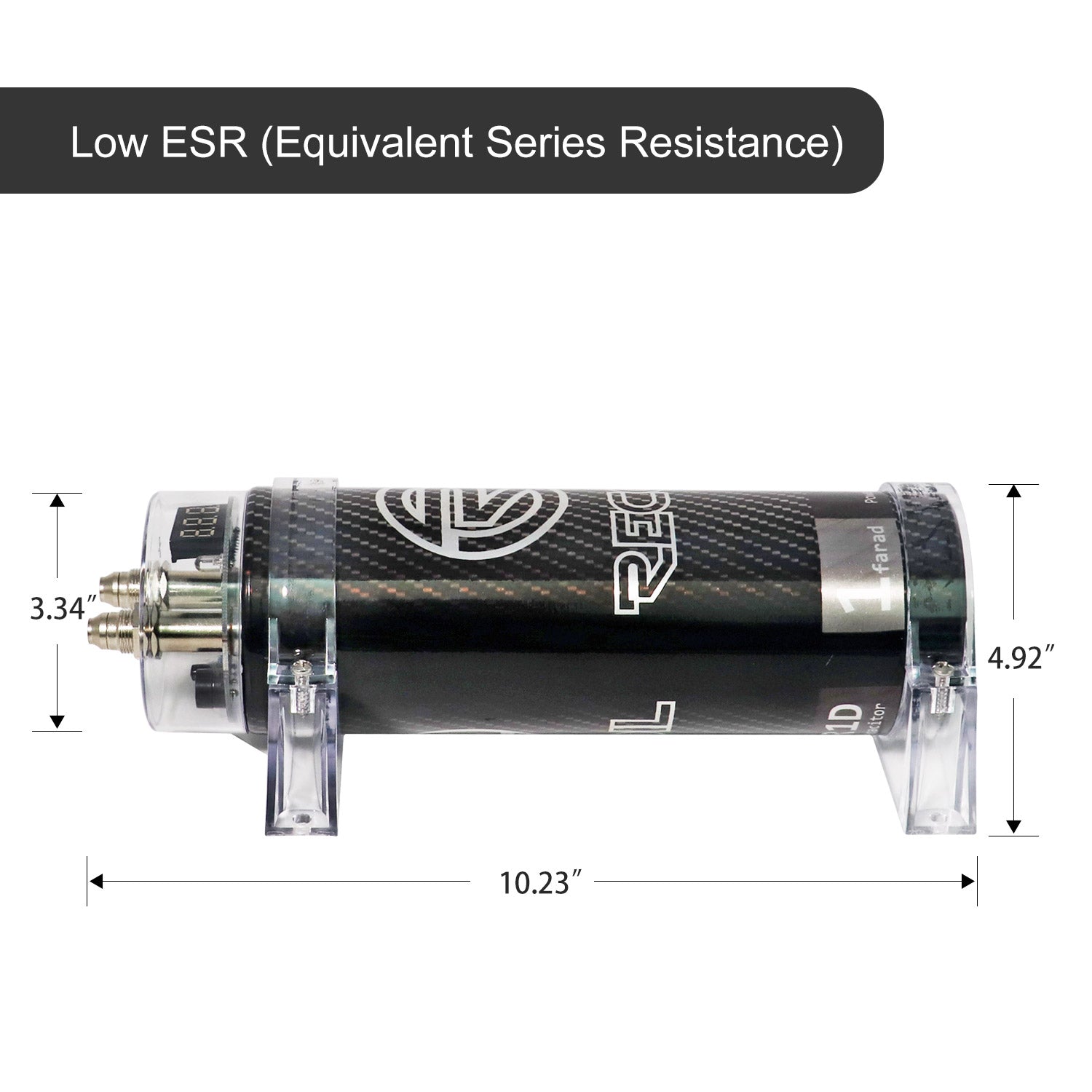 R1D - 1 Farad Cap, Blue Digital Display, Actual Value: 0.3f, 18sv