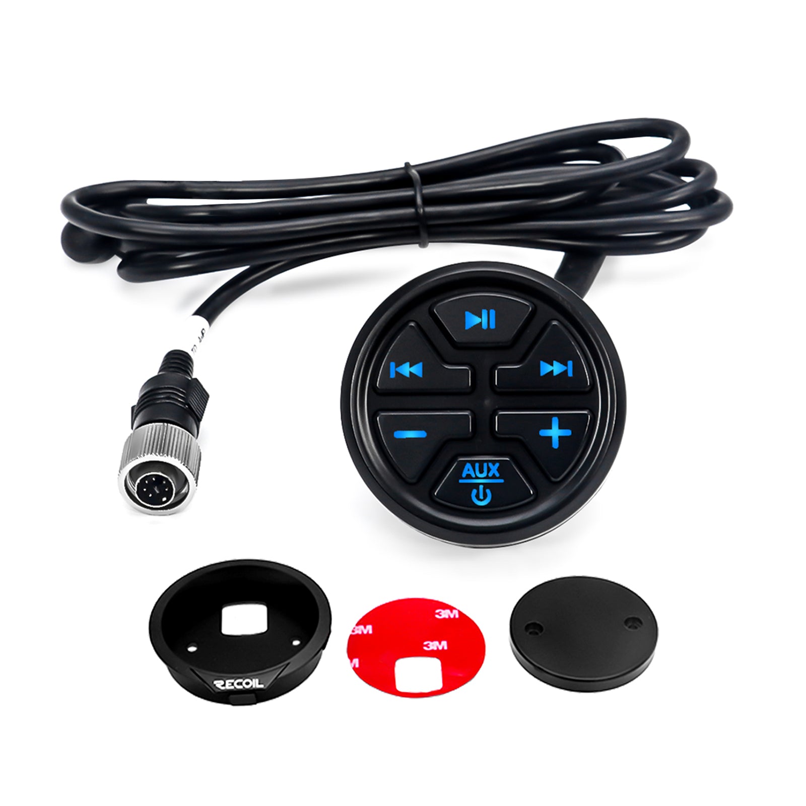 R6-P - Complete IPX6 Waterproof 600 Watts Pair Speaker Audio System, Super Loud 6.5” Speaker Pods with Passive Radiator, Amplifier, Bluetooth Controller, RGB LED Illumination for UTV, ATV, Golf Cart, Boat, Off-road Motorsports Audio