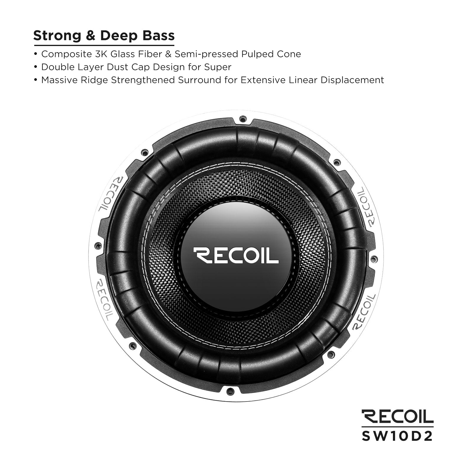 SW10D2 - 10-inch Dual 2-ohm Subwoofer