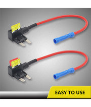 FT2-10 - Recoil 12v Car Add-a-circuit, Fuse Tap Adapter, Mini Ats Blade Fuse Holder, with 10a, 20a Fuses (10 Pack)