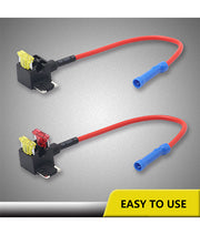 FT3-10 - Recoil 12v Car Add-a-circuit Fuse Tap Adapter, Micro 2 Blade Fuse Holder, 10a, 20a Fuses (10 Pack)