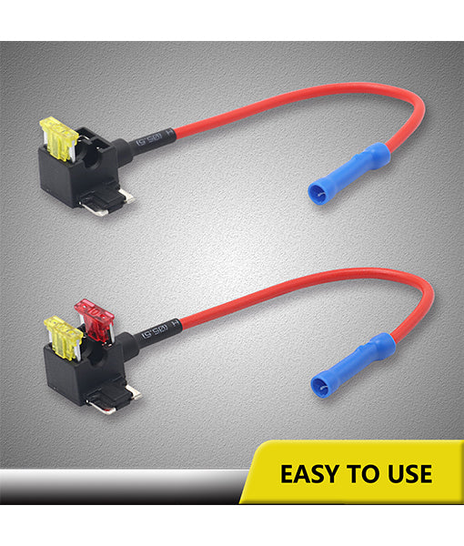 FT3-10 - Recoil 12v Car Add-a-circuit Fuse Tap Adapter, Micro 2 Blade Fuse Holder, 10a, 20a Fuses (10 Pack)