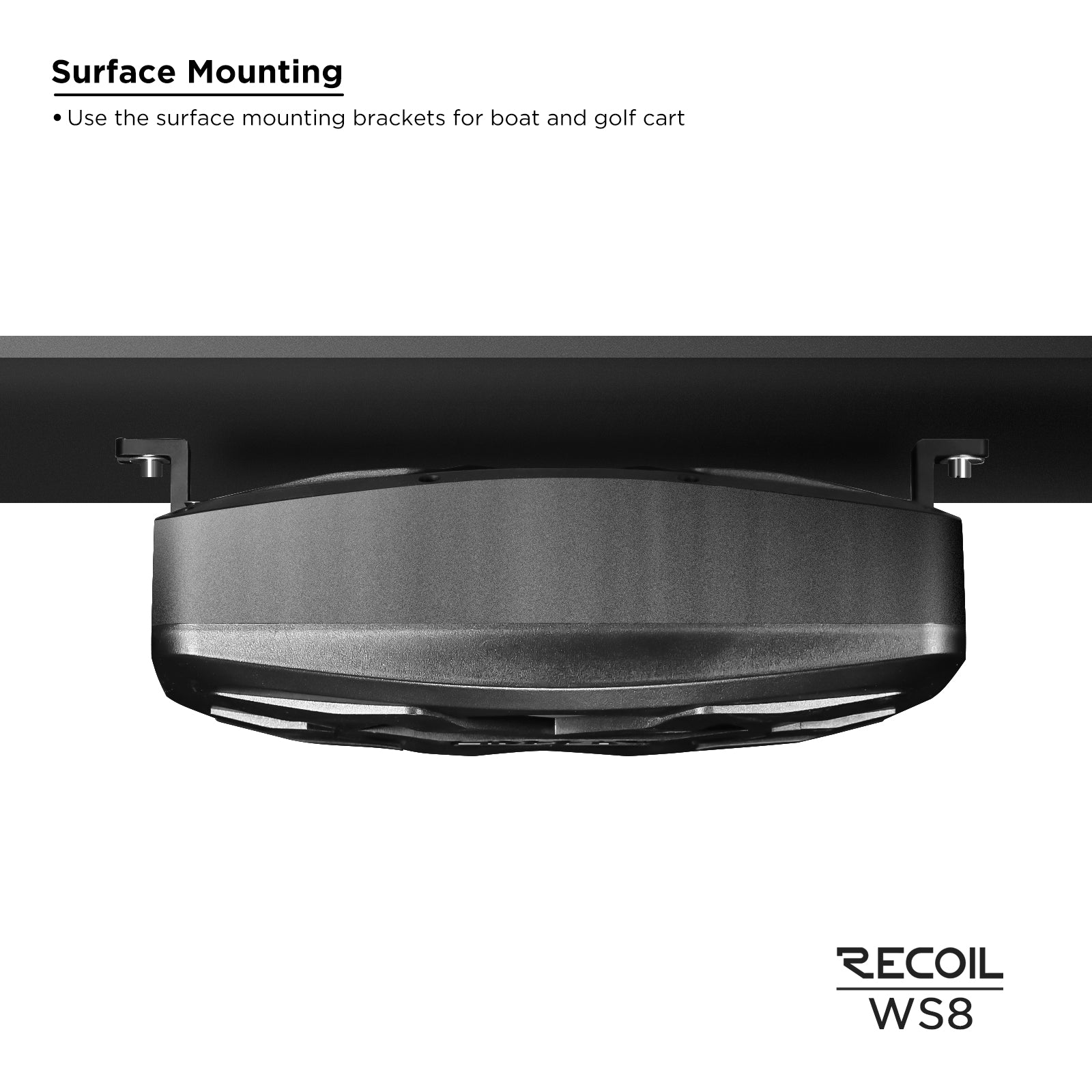 WS8 - Waterproof Passive 8” Subwoofer with 8” Passive Radiator - Ideal for UTV, ATV, Golf Cart, Boat, Off-road Motorsports