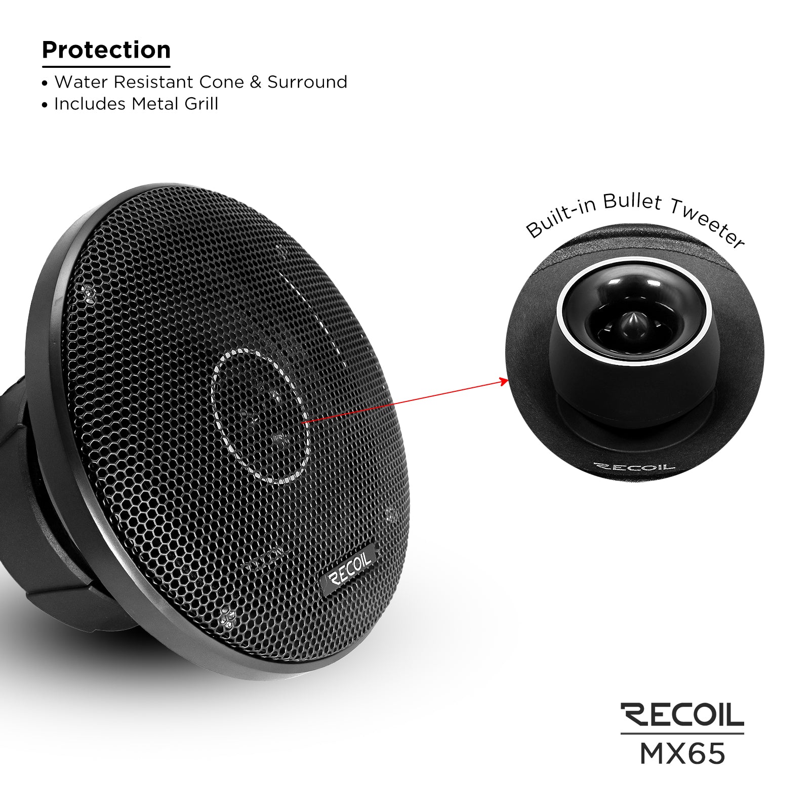 MX65 - Pair 6.5-inch 2-way Pro Audio Midrange Coaxial Speakers