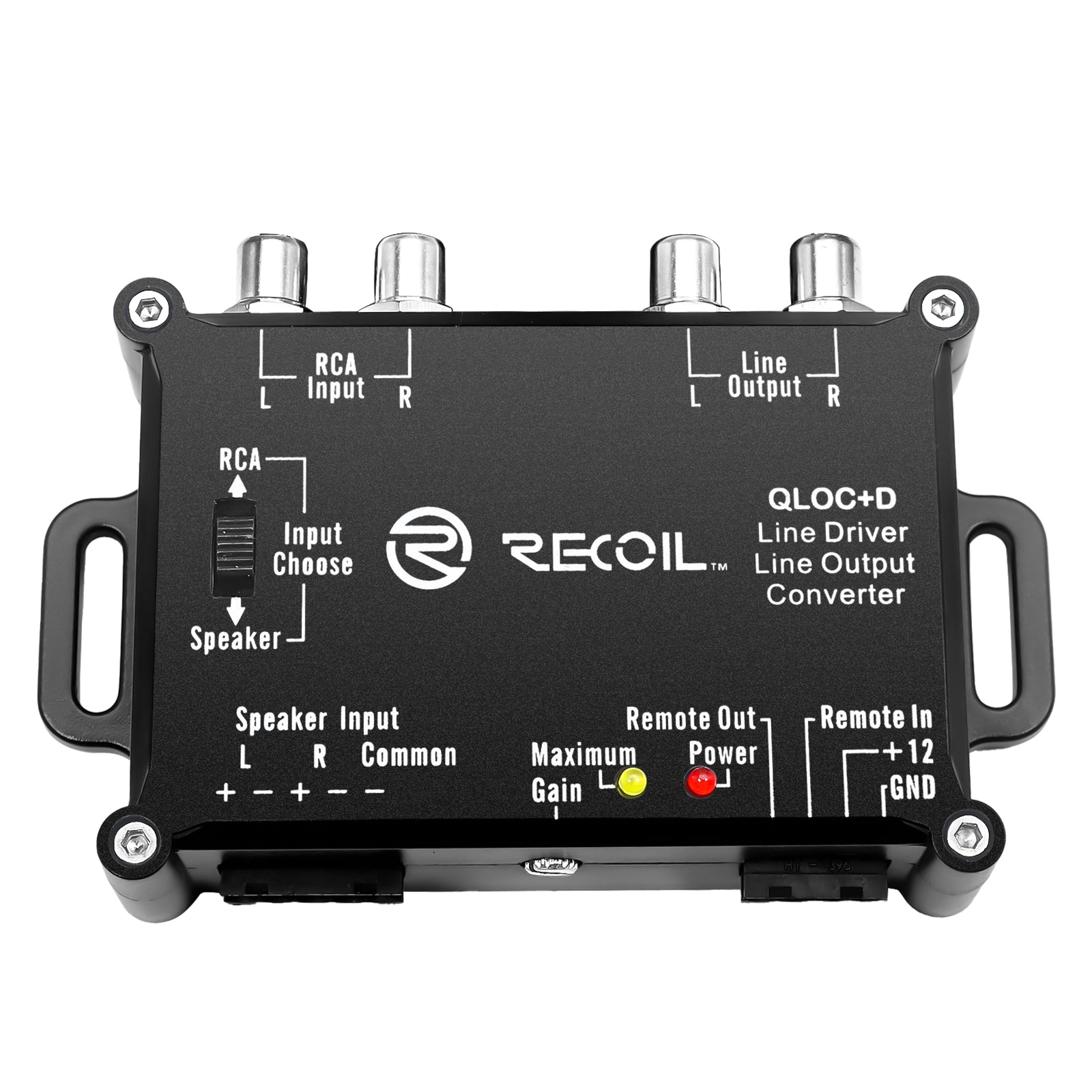 QLOCD - Active 2-channel Line Output Converter & Line Driver 2-in-1, 10v Line Output Signal with Auto Sense Remote Turn-on