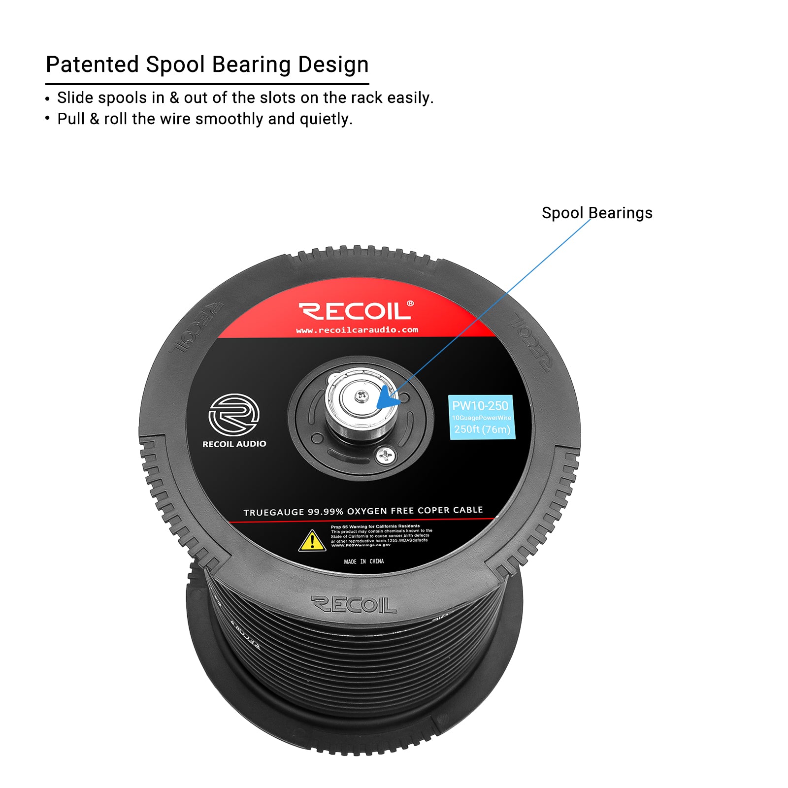 PG10-250 - Premium True Spec 10 Gauge Ground Wire, 99.9% Oxygen-free Pure Copper , Flexible Soft Touch Black PVC Jacket (250 Feet/spool)