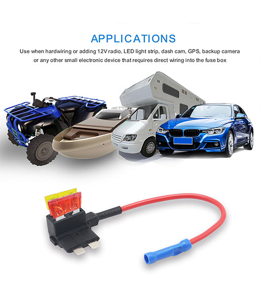 FTK12 - Recoil 4 Types 12v Add-a-circuit Adapter & Fuse Kit (12 Pack)