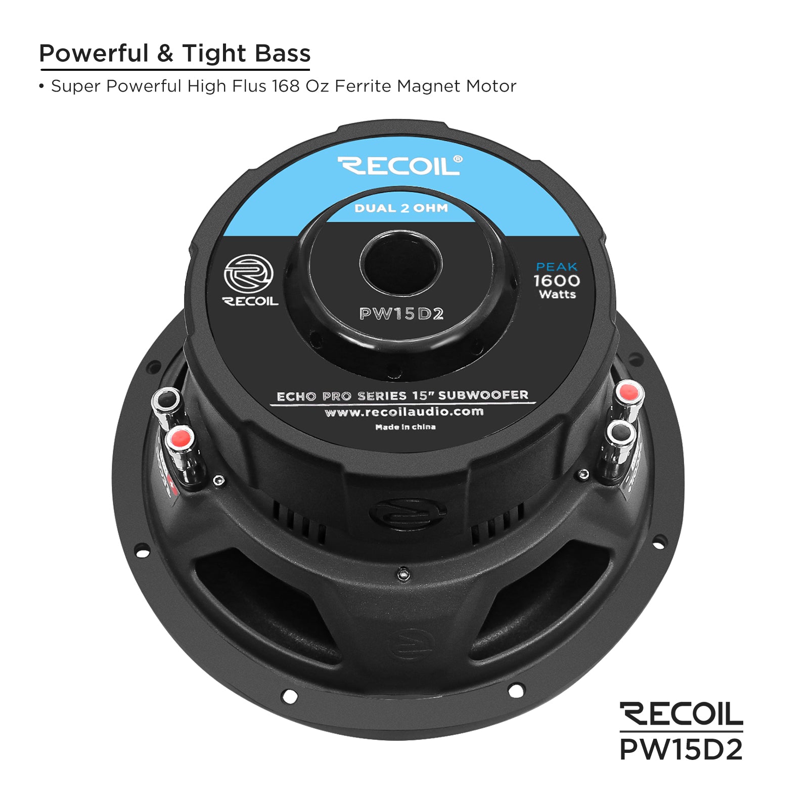 PW15D2 - 15-inch Dual 2-ohm Subwoofer