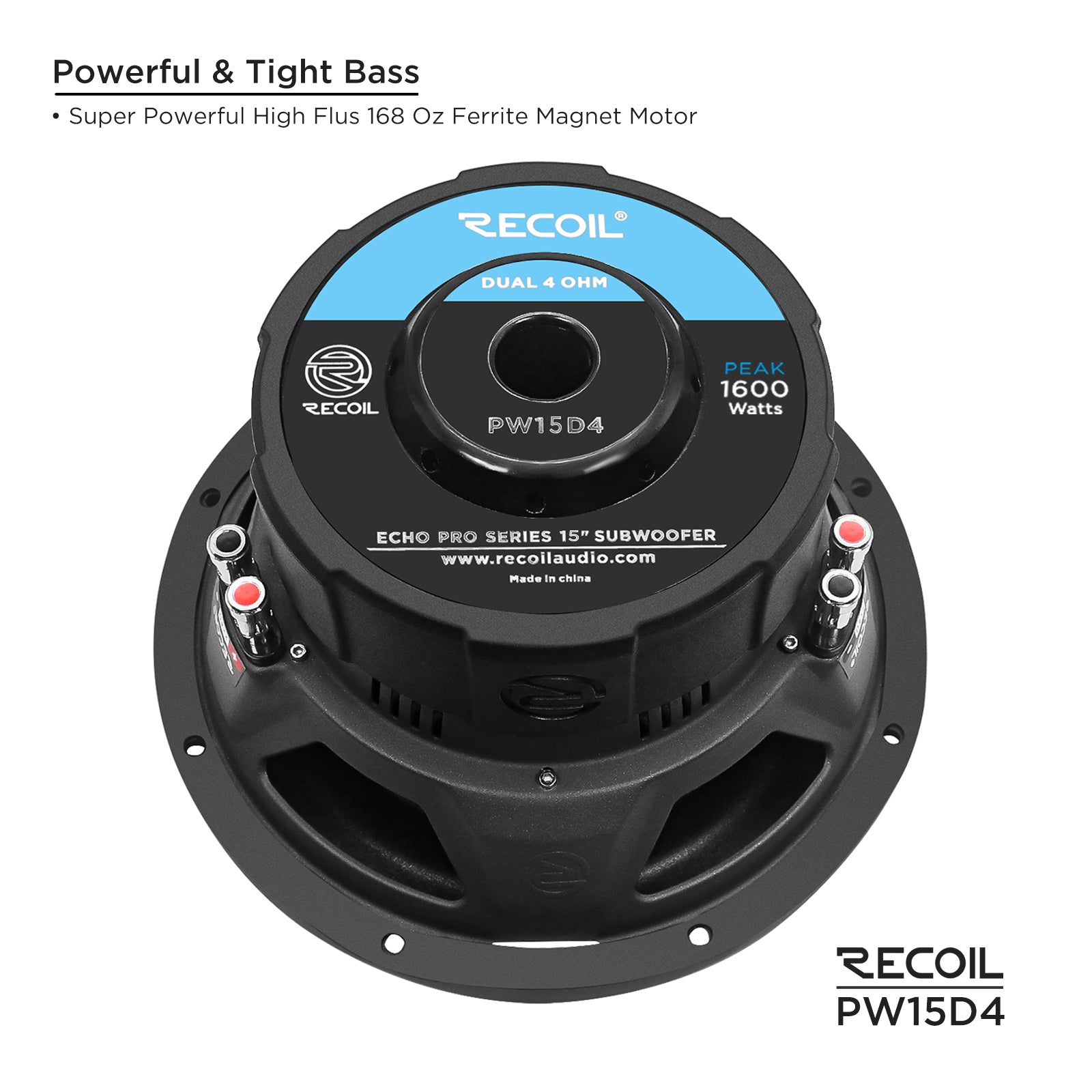 PW15D4 - 15-inch Dual 4-ohm Subwoofer