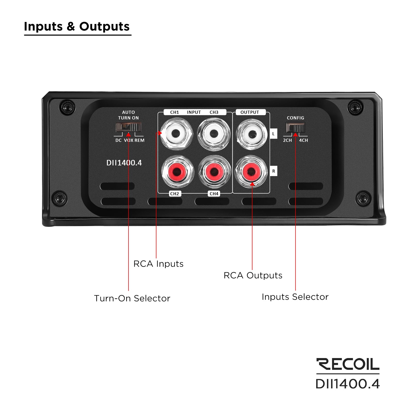 DII1400.4 - 1400 Watts Class-D 4-channel Amplifier