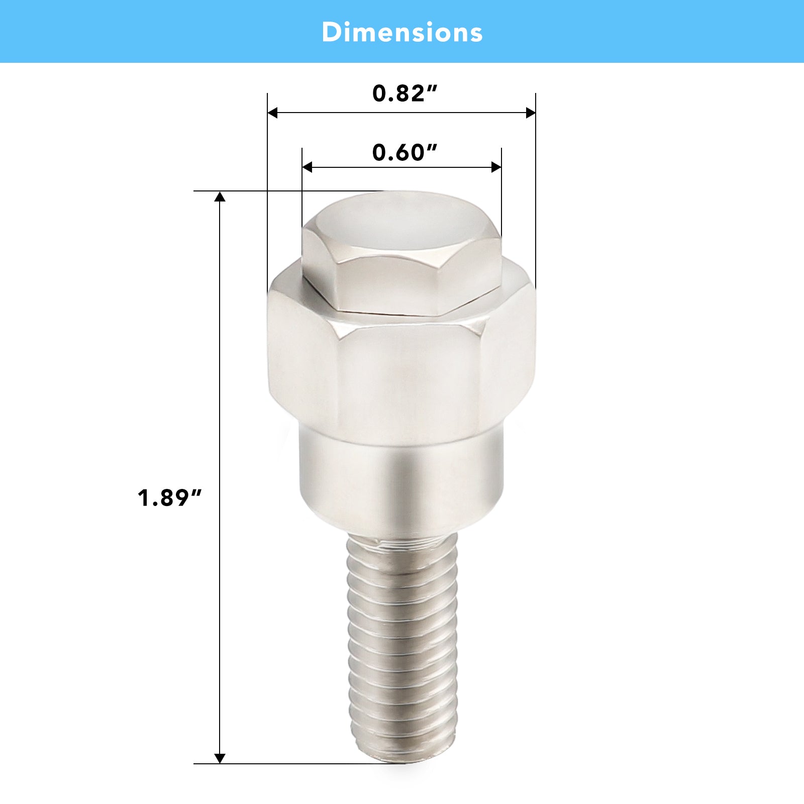 GML - 2pcs Long Gm Battery Side Post Terminal Adapter