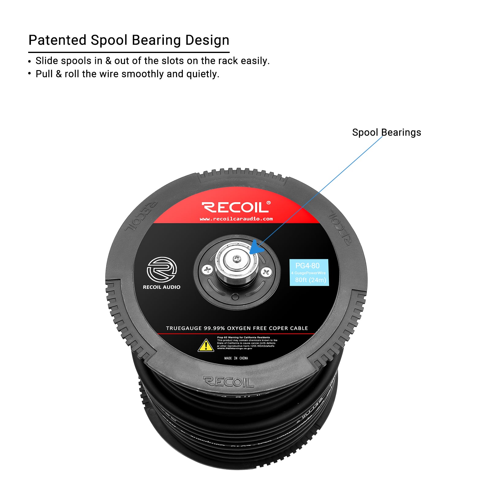 PG4-80 - Premium True Spec 4 Gauge Ground Wire, 99.9% Oxygen-free Pure Copper , Flexible Soft Touch Black PVC Jacket (80 Feet/spool)