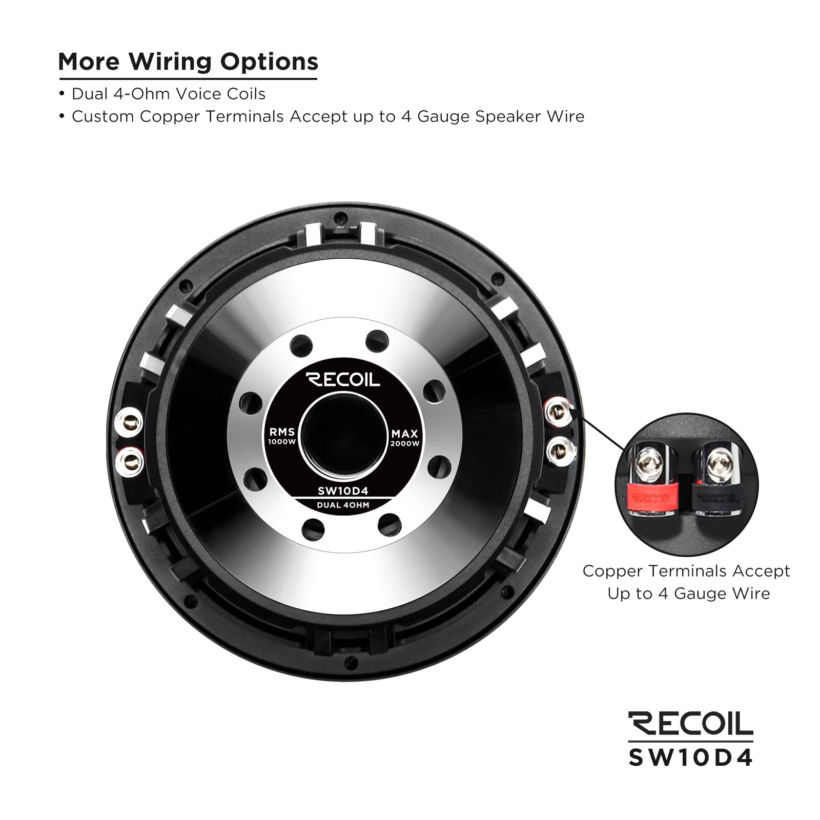 SW10D4 - 10-inch Dual 4-ohm Subwoofer