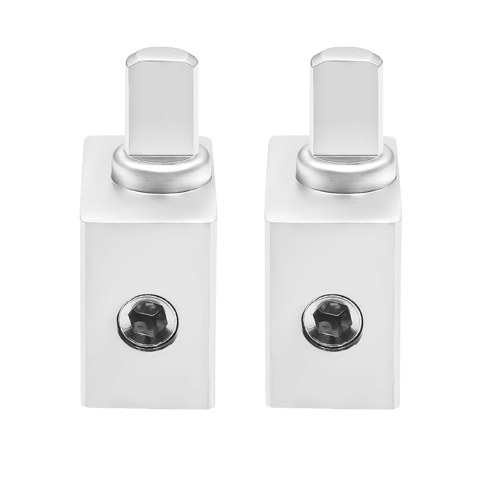 WRD00 - Amplifier Power/ground Input Wire Gauge Reducer Brass Dual 1/0 Gauge to 1/0 Gauge with Red/black Silicon Covers, Marine-grade Satin Chrome Finish, Pair