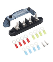 BBSPG4 - Insulated 4 Position Busbar 4 X 1/4” Studs Terminals Power Distribution Block with Ring Terminals